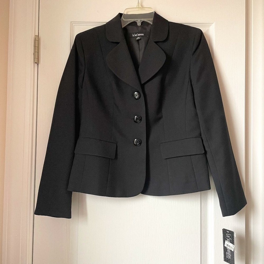 New Le Suit Women's Black Suit Size 6p